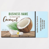 Étiquettes Fruits tropicaux de la noix de coco (Design 2)