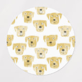 Étiquettes Funny Golden Labrador Retriever Dog (Design 2)