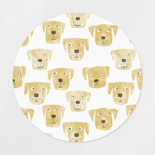 Étiquettes Funny Golden Labrador Retriever Dog (Design 1)