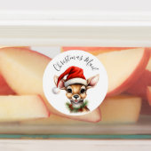 Étiquettes Funny Reindeer Moderne Mignonne Noël (Apposé)