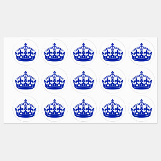 Étiquettes Gardez le bleu de la couronne calme