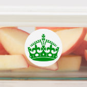 Étiquettes Gardez le calme vert couronne (Apposé)