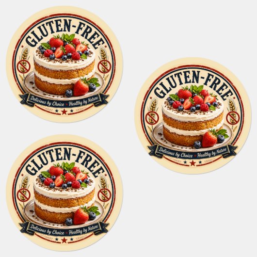 Étiquettes Gâteau sans gluten (Groupe)