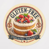 Étiquettes Gâteau sans gluten (Design 1)