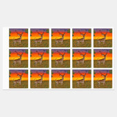 Étiquettes Gazelle au crépuscule (Feuille)