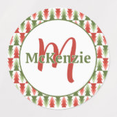 Étiquettes Geometric Christmas Tree Grove (Design 1)