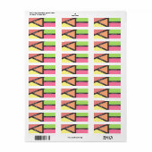 étiquettes géométriques colorés (Feuille entière)