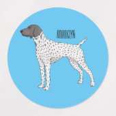 Étiquettes German Shorthred Pointer dog (Design 1)