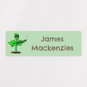 Étiquettes Germinator cyborg plante drôle dessin animé person (Design 2)