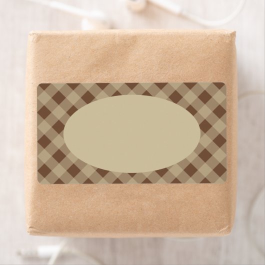 Étiquettes Gingham Country Marron (En situation)