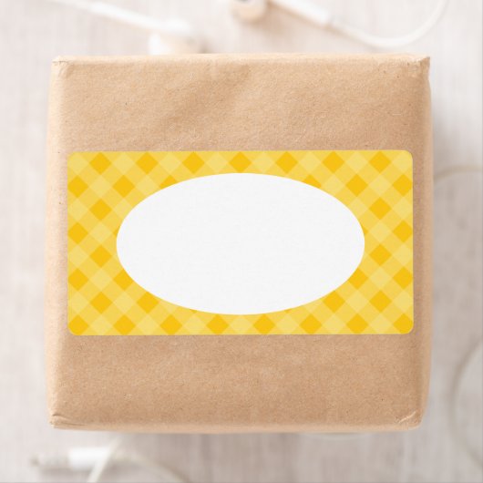 Étiquettes Gingham Jaune (En situation)