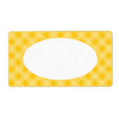 Étiquettes Gingham Jaune (Devant)