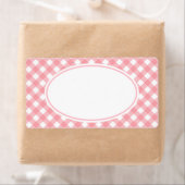Étiquettes Gingham Rose (En situation)