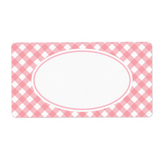 Étiquettes Gingham Rose (Devant)