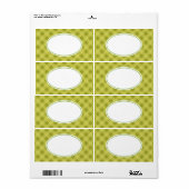 Étiquettes Gingham Vert (Feuille entière)