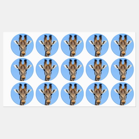 Étiquettes Giraffe (Feuille)