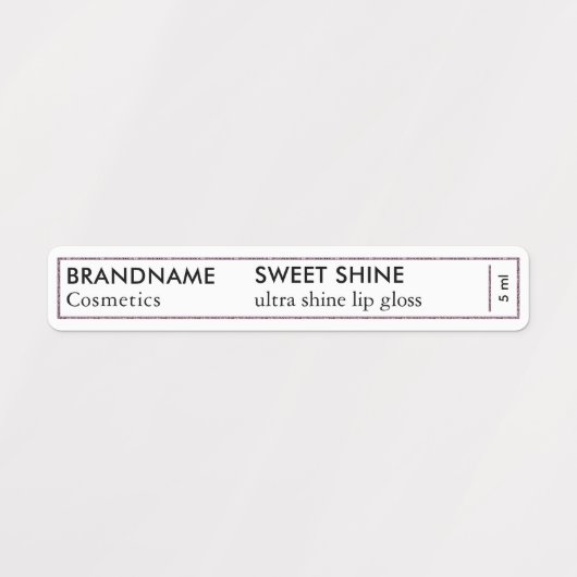 Étiquettes Gloss Lip Rose simple Parties scintillant or produ (Design 1)