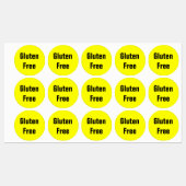 Étiquettes Gluten Gratuit Celiac Food Restaurant School (Feuille)