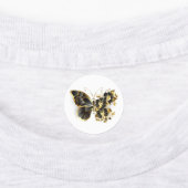 Étiquettes Gold flower Butterfly with Black Orchid (Apposé)