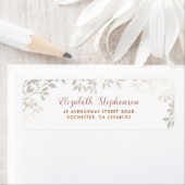 Étiquettes Gold Foliage pour les invitations Bunny (En situation)