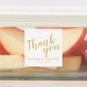 Étiquettes Gold Modern Script Wedding Favoriser le Merci Étiq (Apposé)