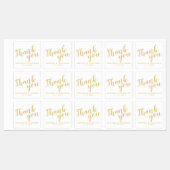Étiquettes Gold Modern Script Wedding Favoriser le Merci Étiq (Feuille)