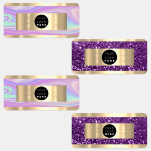 Étiquettes Gold Nom Mode en ligne Boutique Logo Holographe