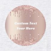 Étiquettes Gold rose avec votre nom de texte perso (Design 1)