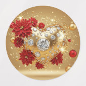Étiquettes Golden Christmas Heart of Joy (Design 2)
