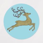 ÉTIQUETTES GOLDEN CHRISTMAS REINDEER (Design 2)