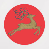 ÉTIQUETTES GOLDEN CHRISTMAS REINDEER (Design 1)