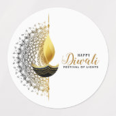 Étiquettes Golden Glow : Un Diwali Bénédiction (Design 1)