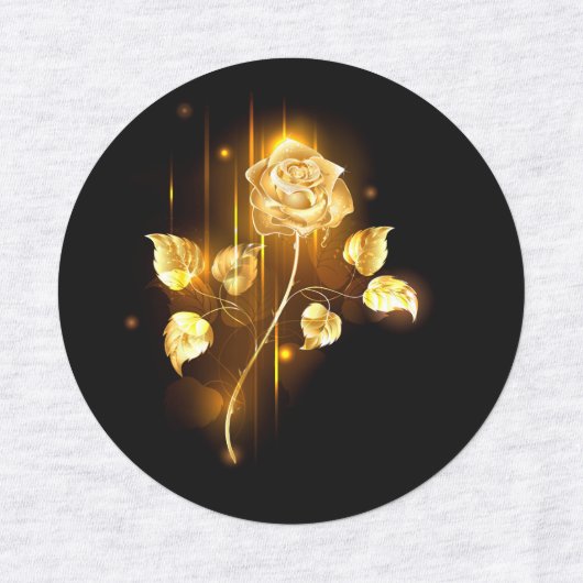 Étiquettes Golden rose ( gold rose ) (Design 1)