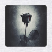 Étiquettes Gothique noir Rose goutte de sang (Design 2)