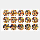 Étiquettes Gourdes colorées C (Feuille)