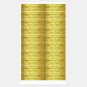 Étiquettes Gradient Or Simple Luxe (Feuille)