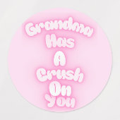 Étiquettes Grand-mère est amoureuse de toi (Design 2)