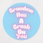 Étiquettes Grand-mère est amoureuse de toi (Design 1)