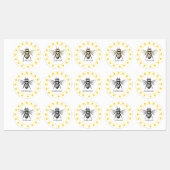 Étiquettes Grande abeille jaune (Feuille)