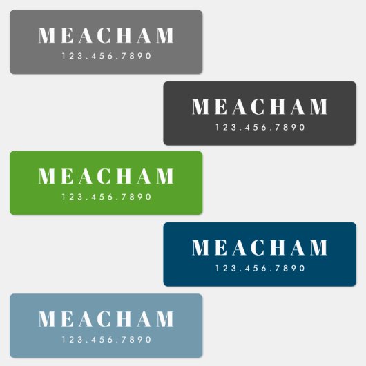 Étiquettes Grands Garçons Dernier Nom Multi Couleur Étanche (Groupe)