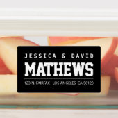 Étiquettes Gras Créatif Design Noir & Blanc étanche (Apposé)