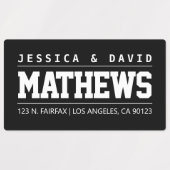 Étiquettes Gras Créatif Design Noir & Blanc étanche (Design 2)