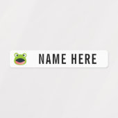 Étiquettes Grenouille retour à l'école nom étanche autocollan (Design 1)