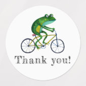 Étiquettes Grenouille Sur Vélo (Design 1)