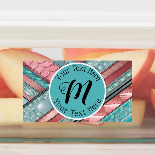 Étiquettes Grilles Silken Géométrique - Rectangle personnalis (Apposé)