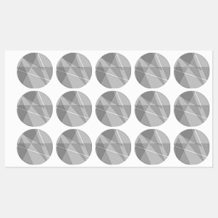 Étiquettes Gris Géométrique 
