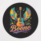Étiquettes Guitare Boone (Design 1)