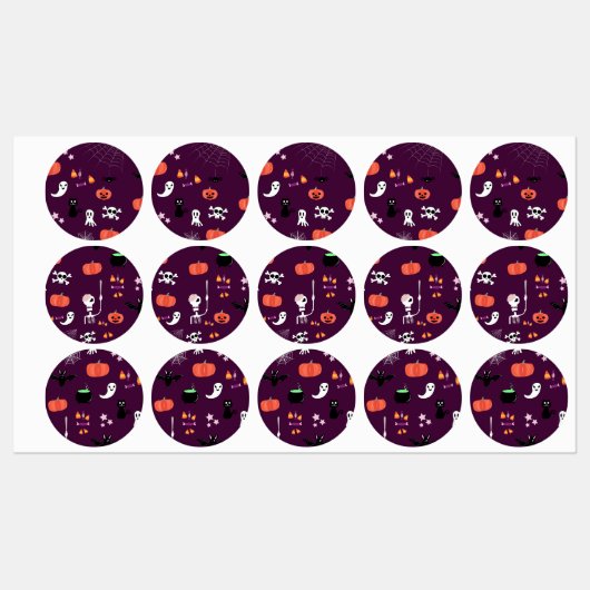 Étiquettes Halloween (Feuille)