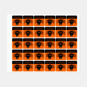 Étiquettes Halloween Black Spider Custom Kids (Feuille)