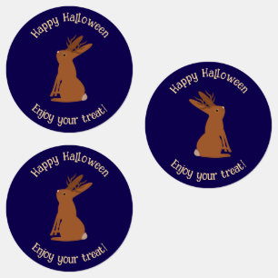 Étiquettes Halloween Jackalope Trace ou traitement personnali